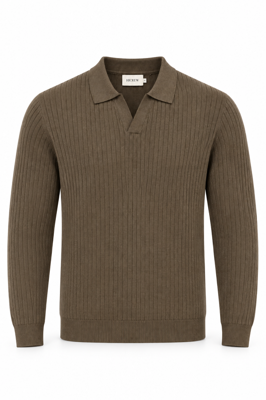 Jersey polo algodón marrón