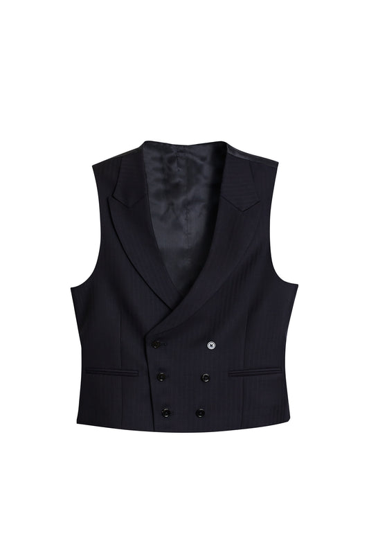 Chaleco formal azul marino espiga Ready to Wear