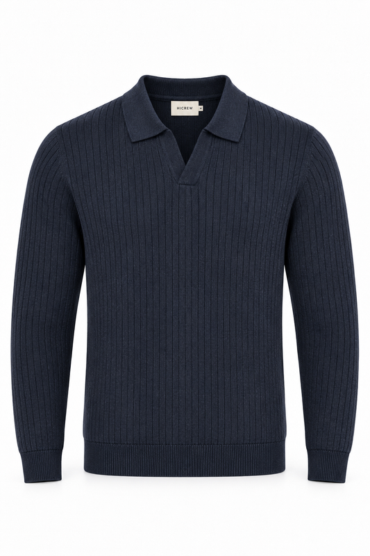Jersey polo algodón azul marino