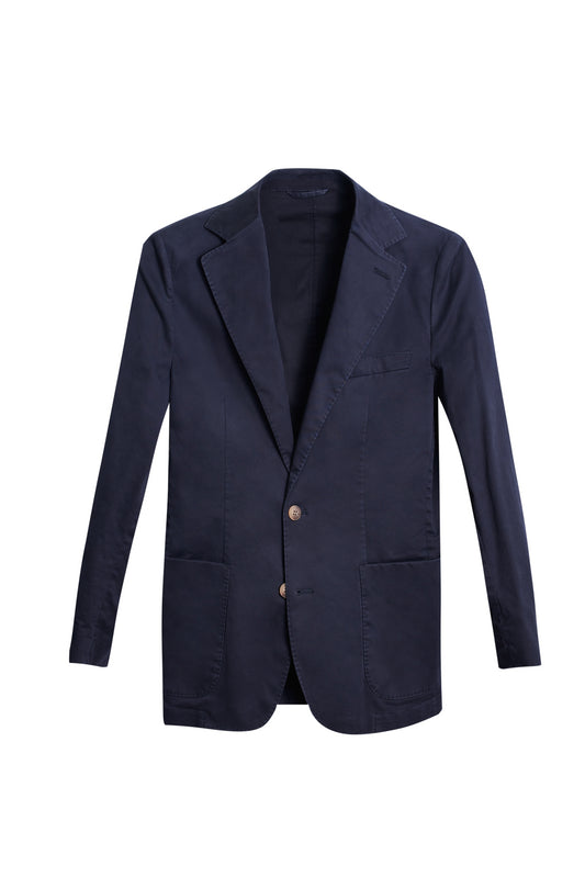 Americana algodón azul marino