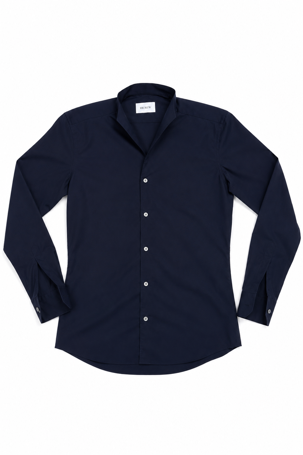 Camisa Mao algodón travel azul marino