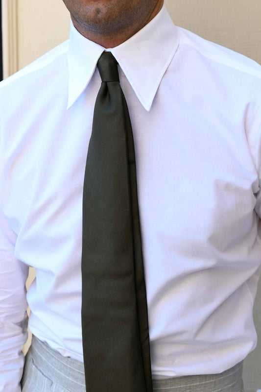Camisa vestir blanca cuello inglés
