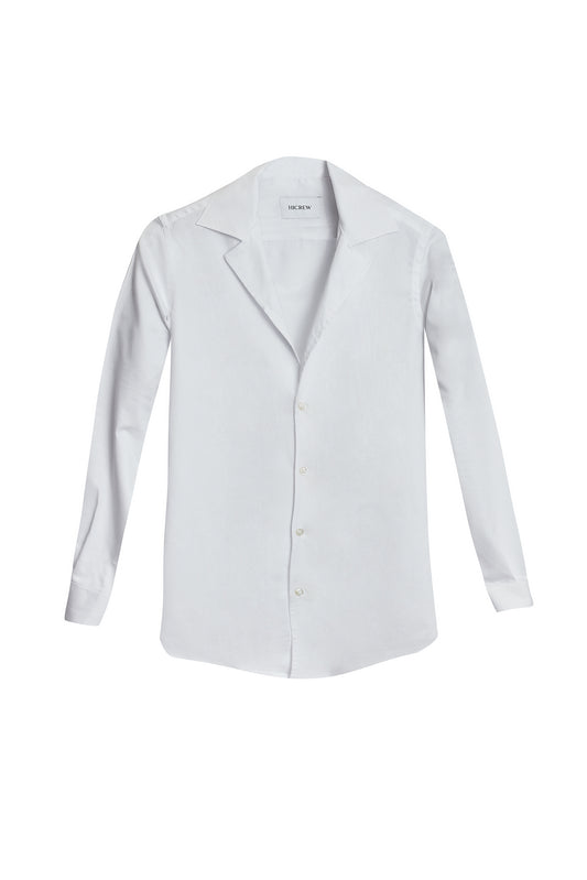 Camisa cuello solapa blanca