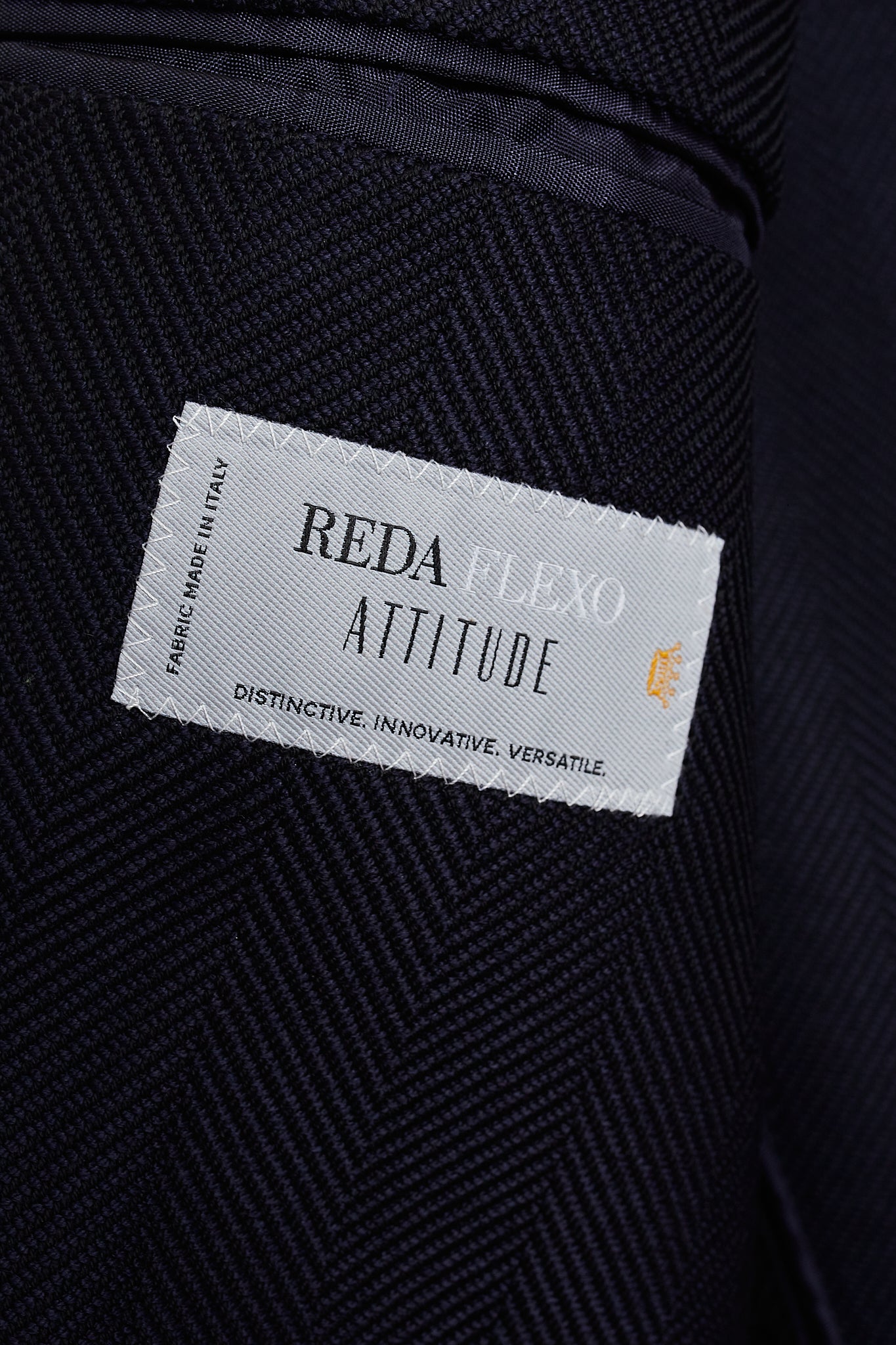 Americana espiga sartorial azul marino
