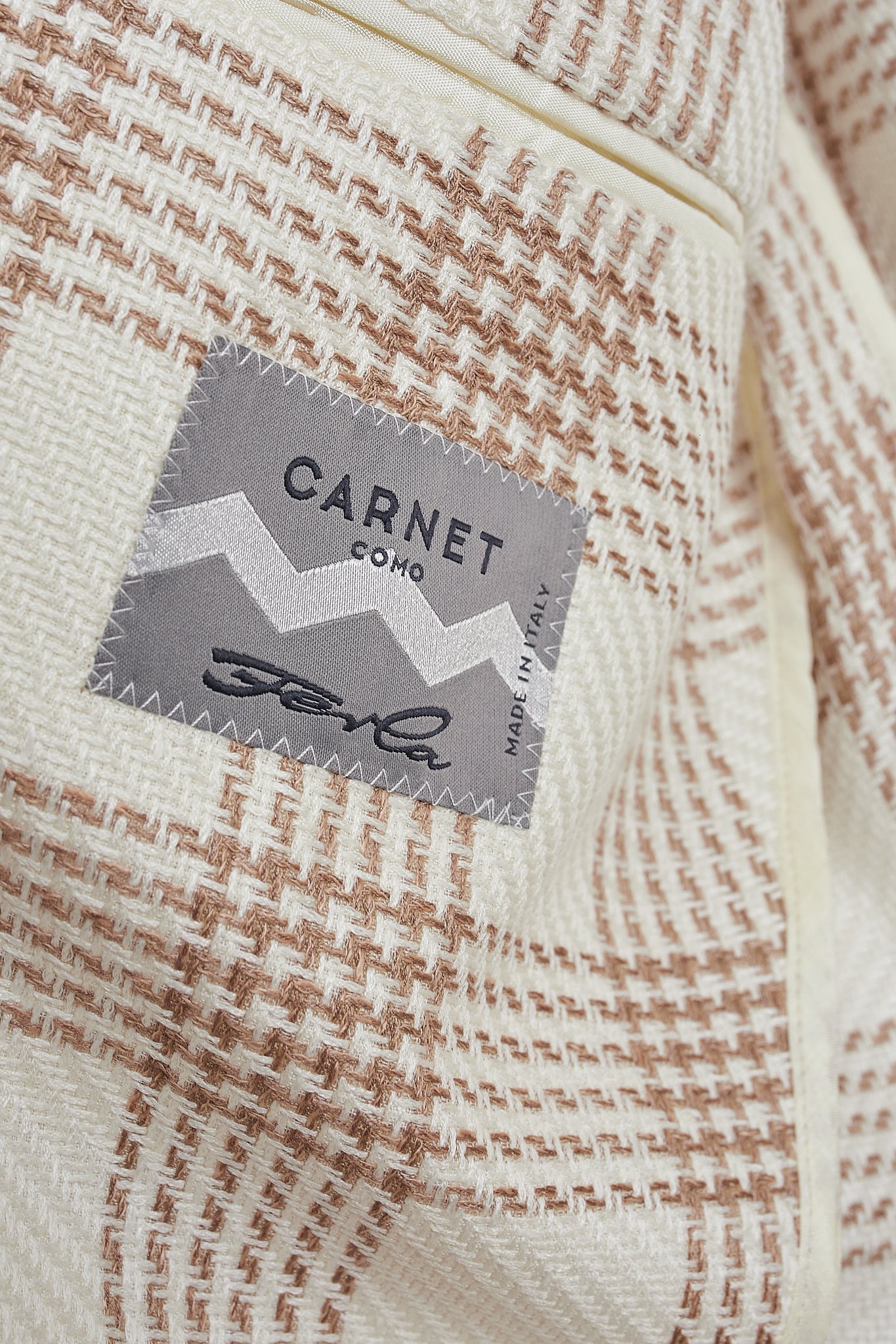 Americana cuadros sartorial crema