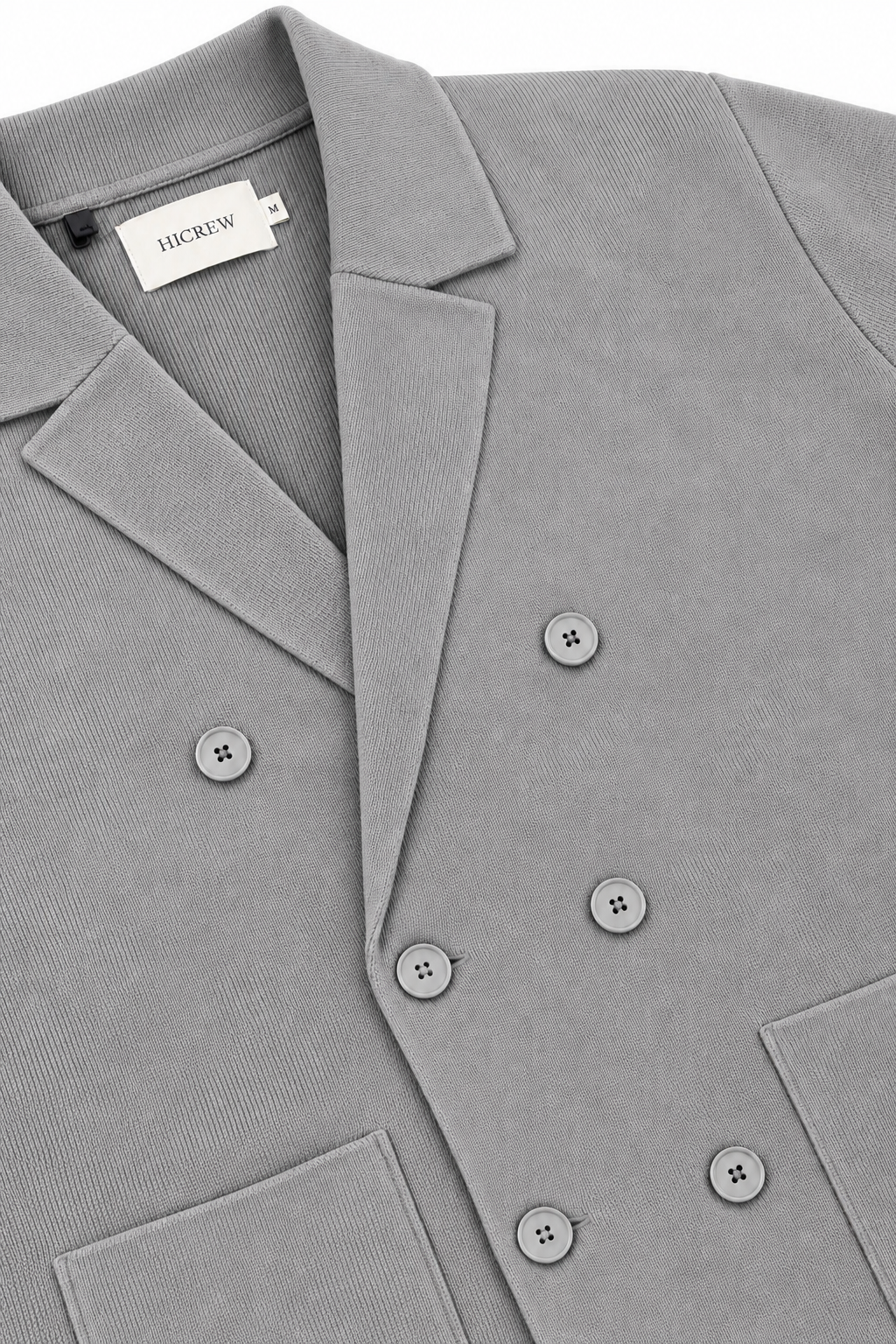 Blazer cruzada punto gris