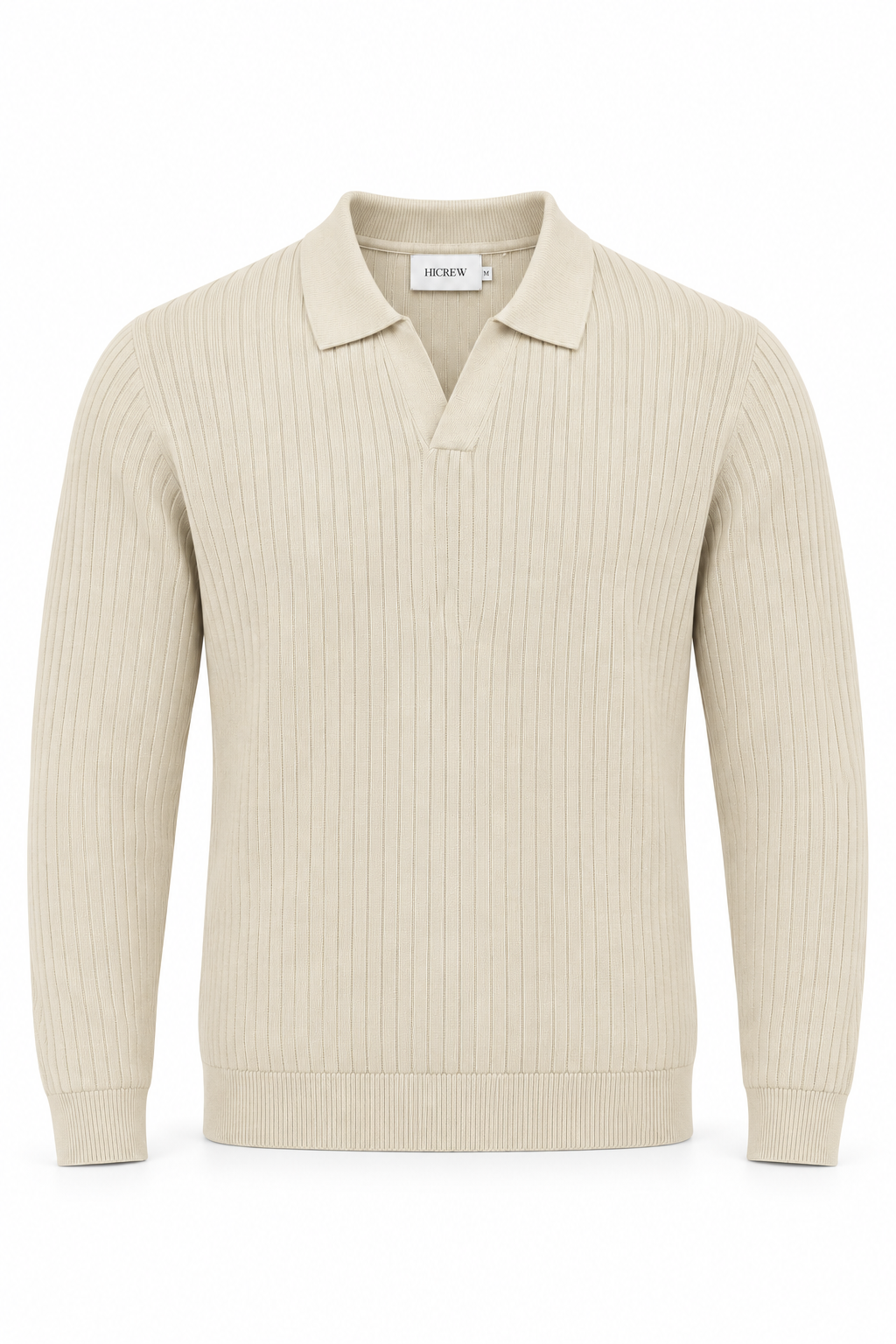 Jersey polo algodón crema