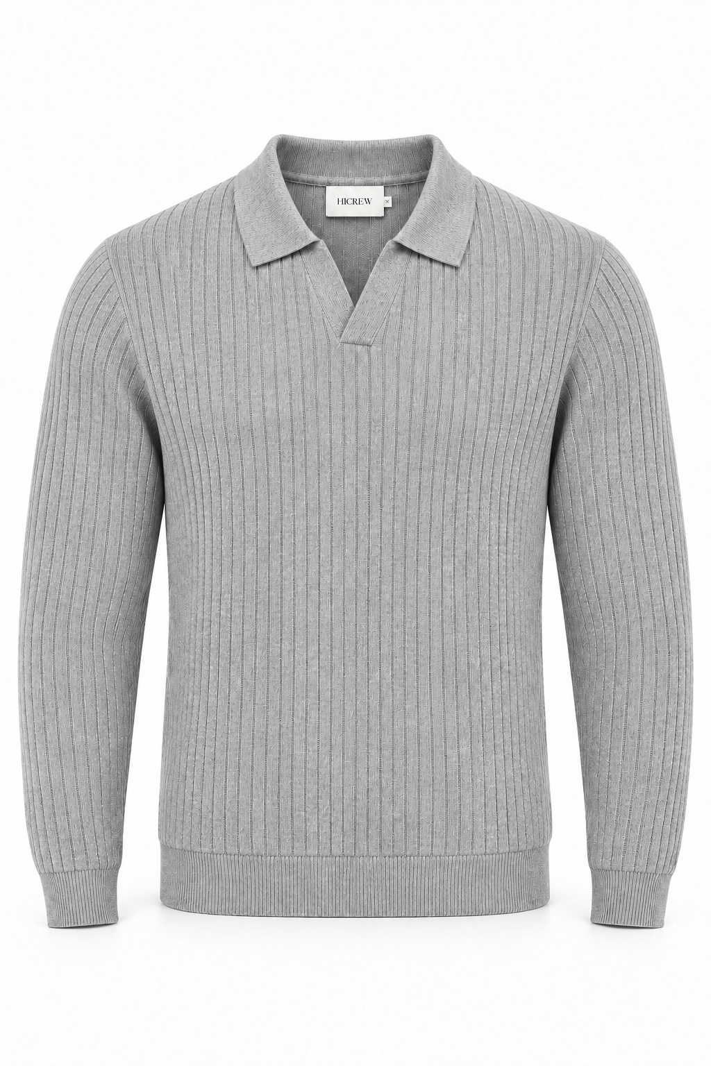 Jersey polo algodón gris