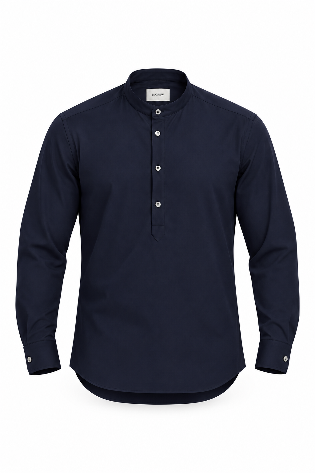 Camisa henley técnica azul marino