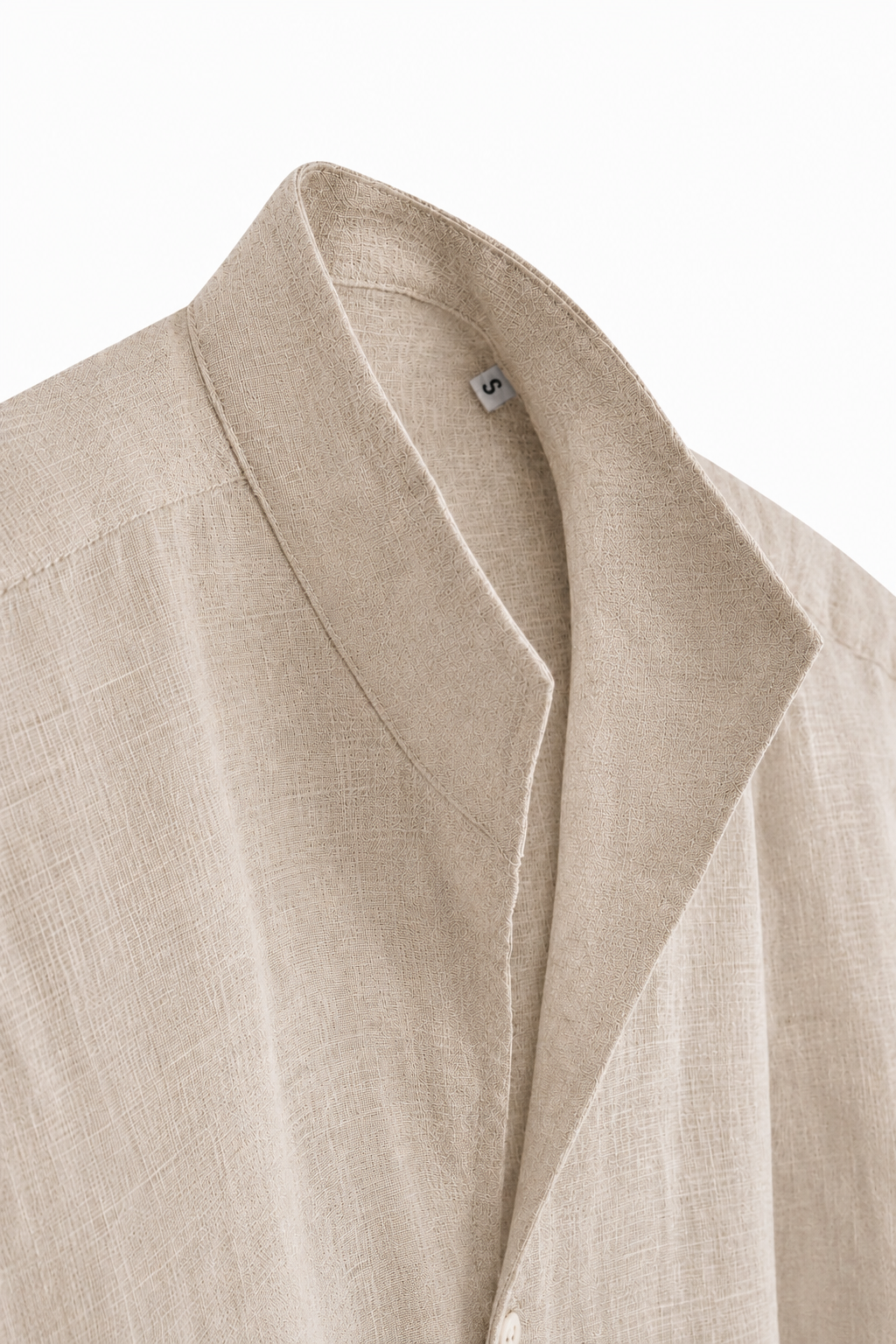 Camisa Mao lino tostada