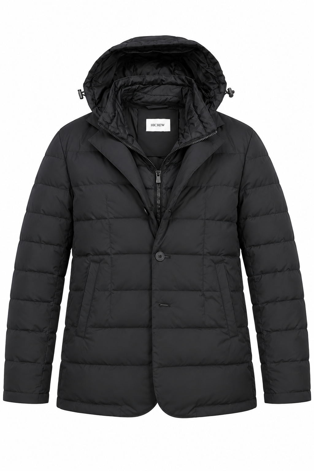 Chaqueta acolchada capucha azul marino