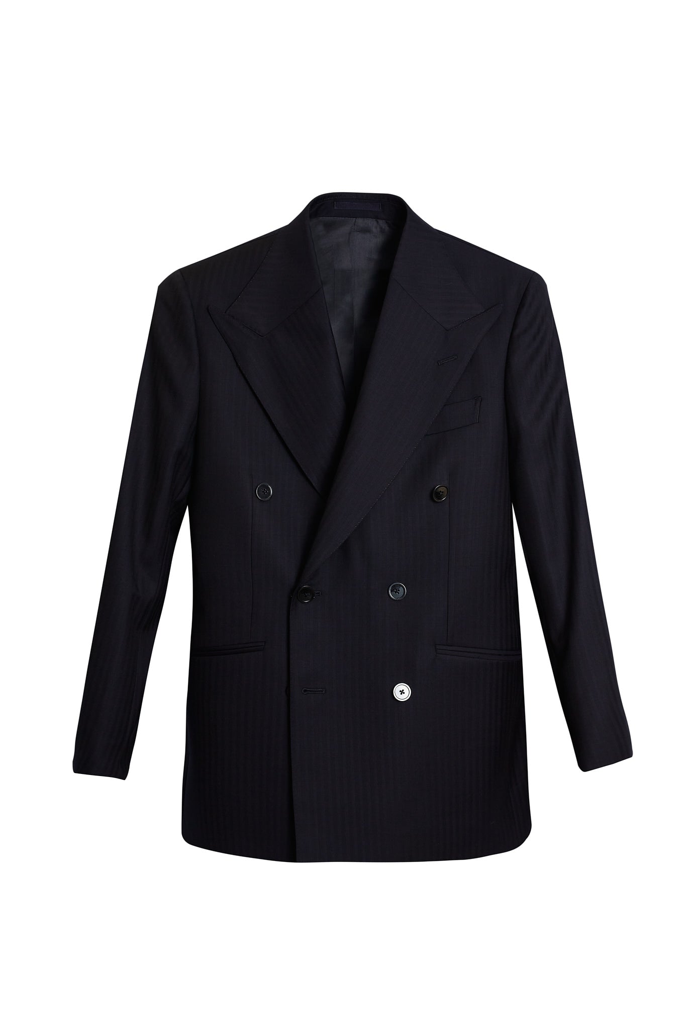 Americana traje cruzado azul marino espiga Ready to Wear