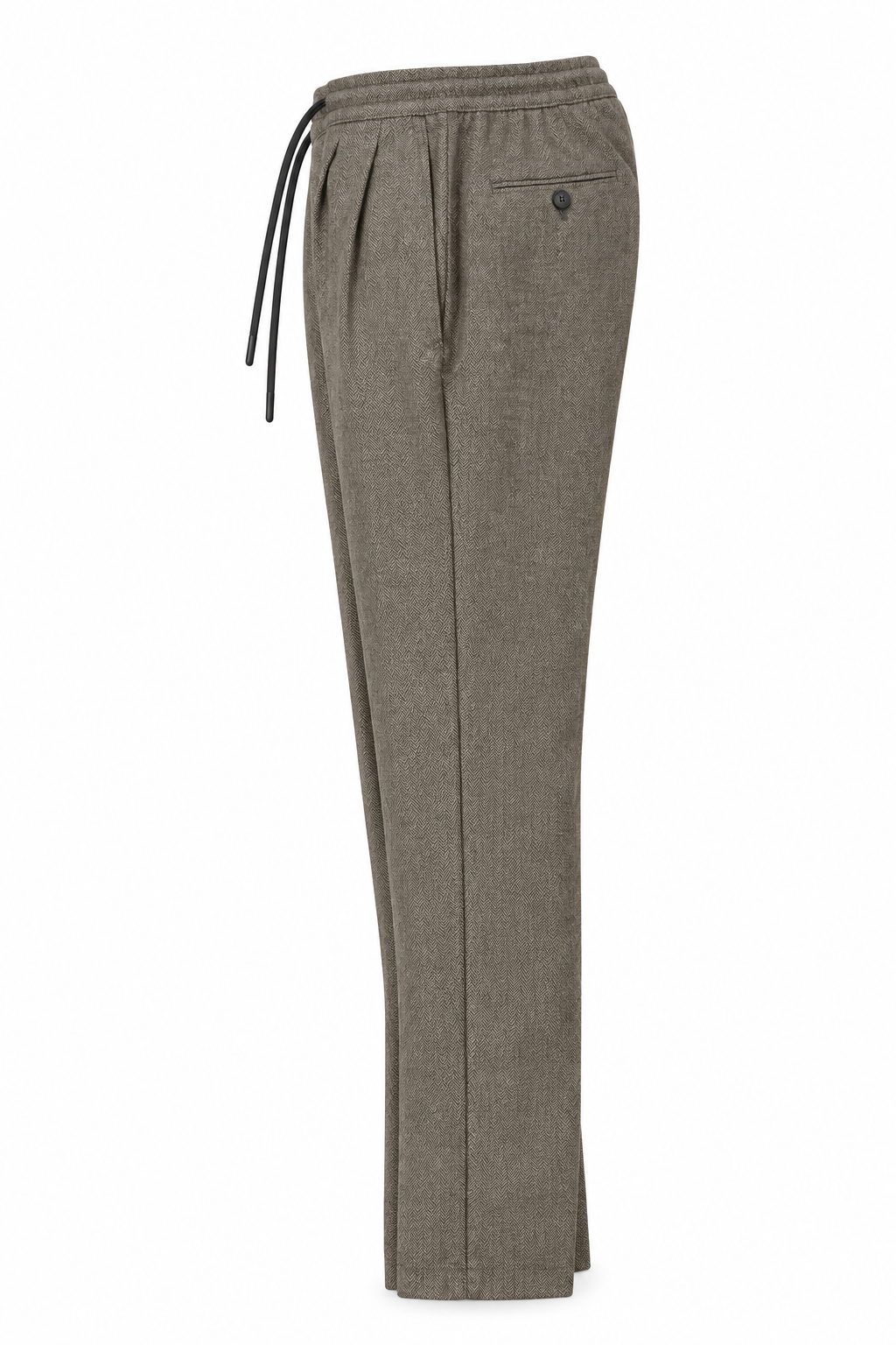 Pantalón fluido espiga marrón