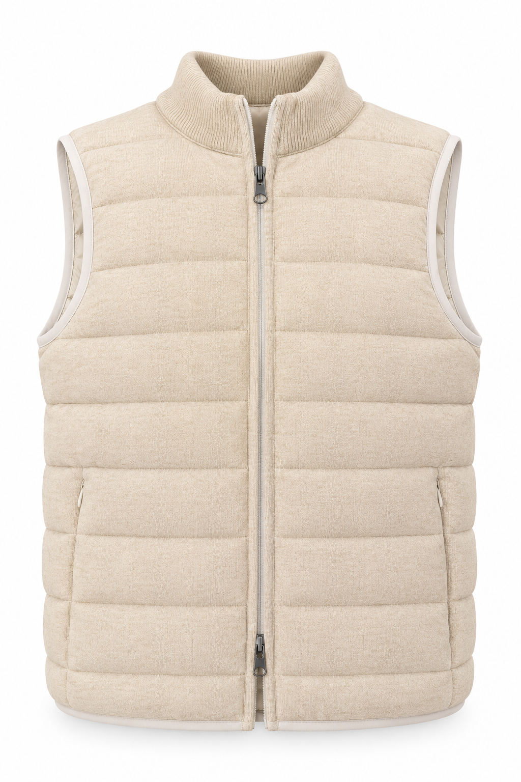Chaleco reversible crema