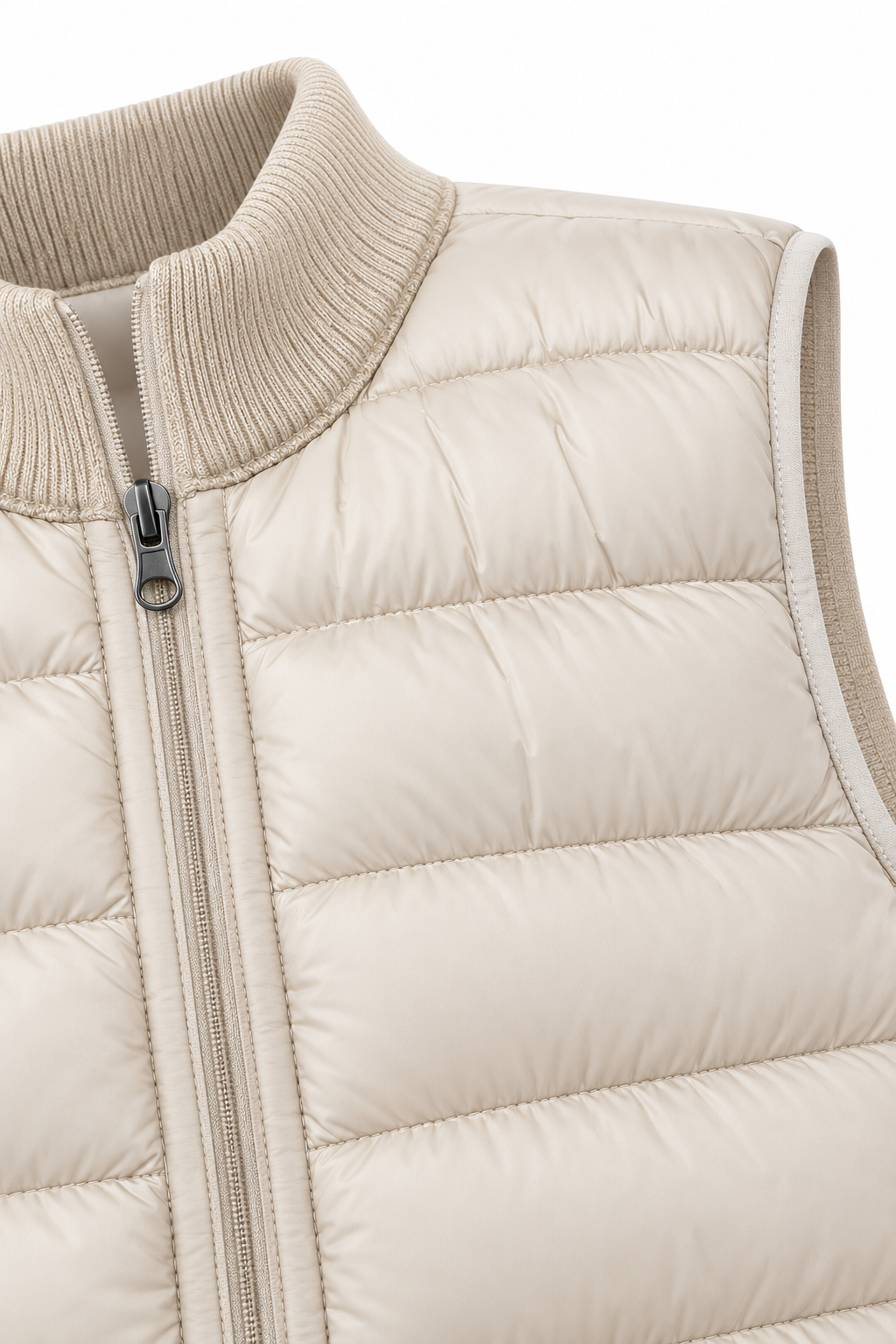 Chaleco reversible crema