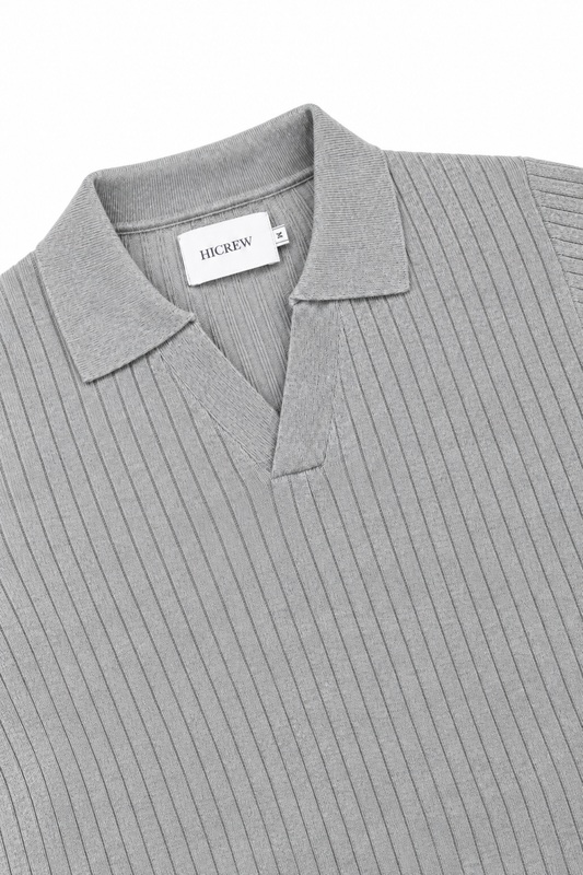 Jersey polo algodón gris
