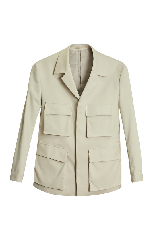 Chaqueta sahariana técnica crema