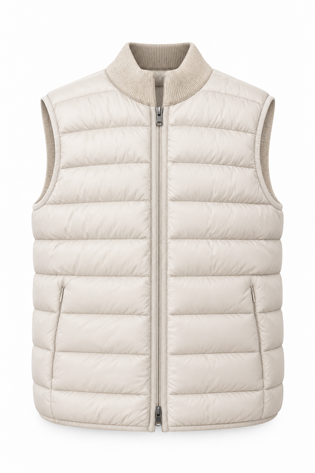Chaleco reversible crema