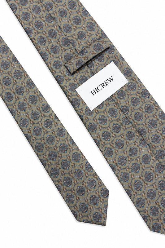 Corbata geométricos verde