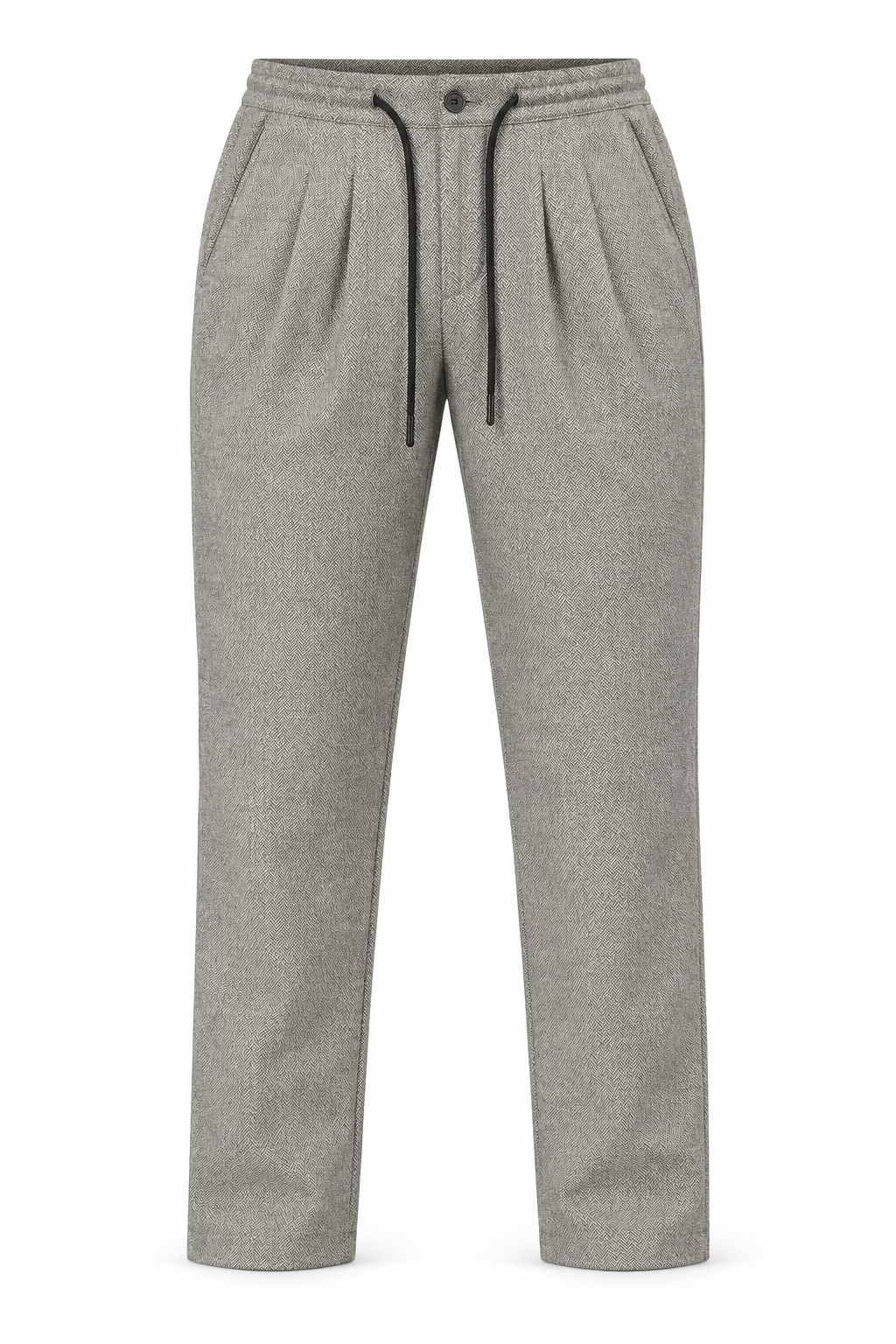 Pantalón fluido espiga gris
