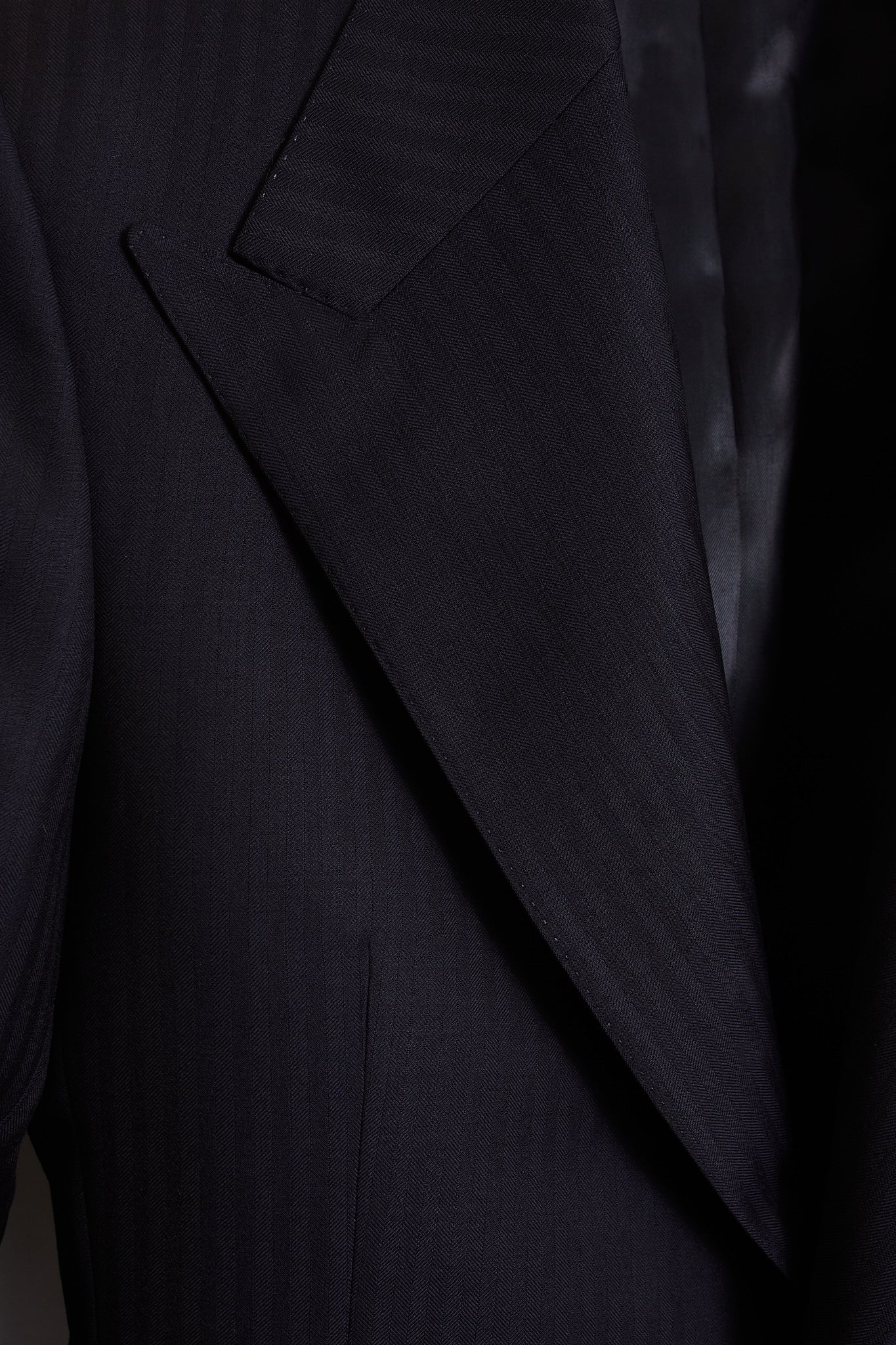 Americana traje azul marino espiga Ready to Wear