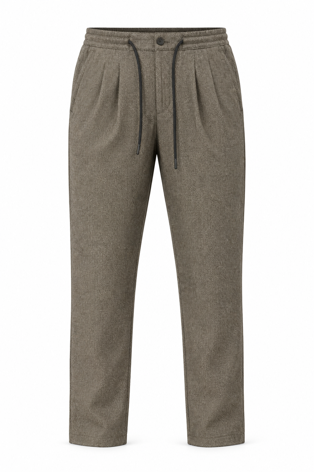 Pantalón fluido espiga marrón