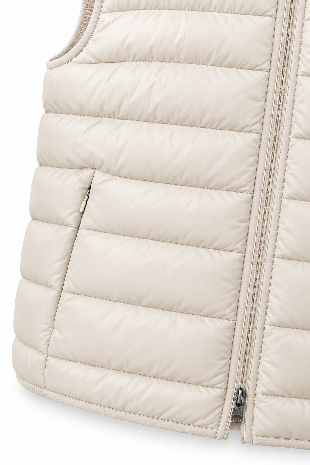 Chaleco reversible crema
