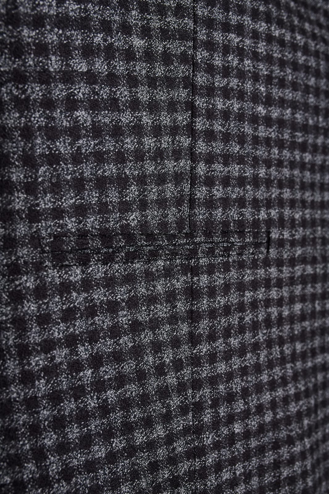 Chaleco traje cuadros gris negro