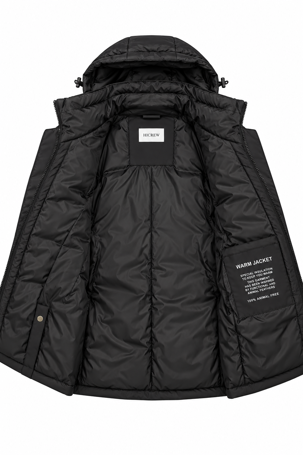 Chaqueta acolchada capucha azul marino
