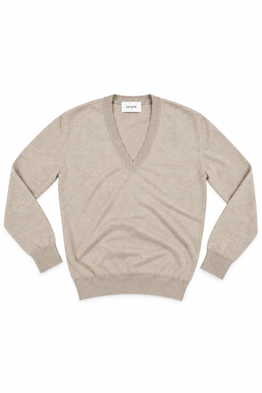 Jersey pico largo lana merino beige