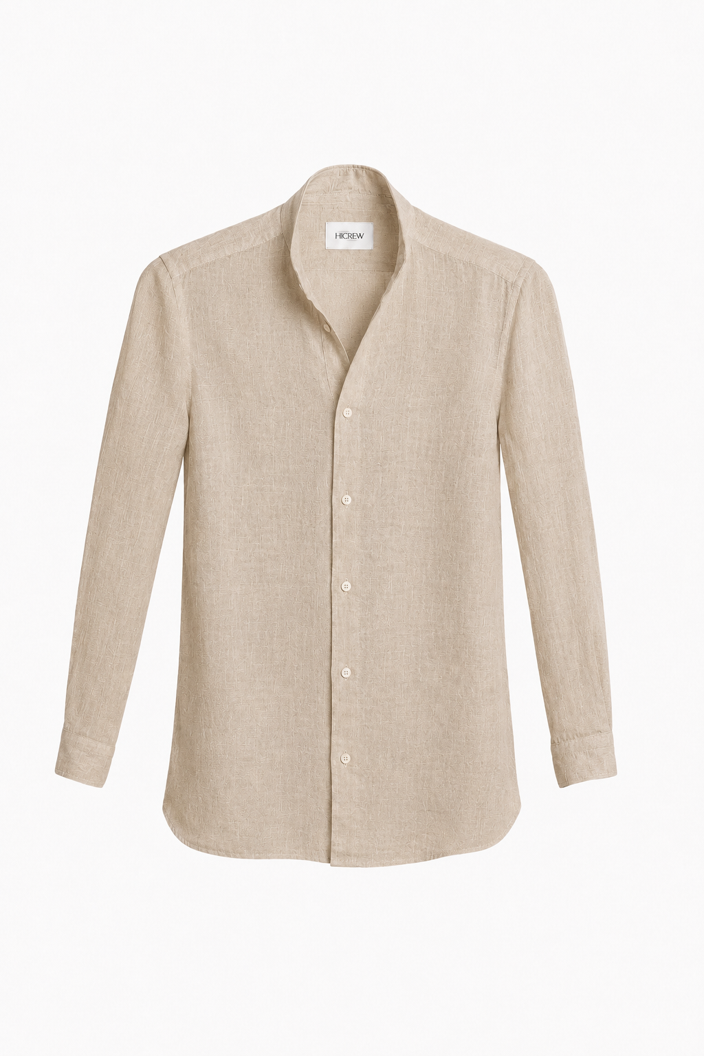 Camisa Mao lino tostada