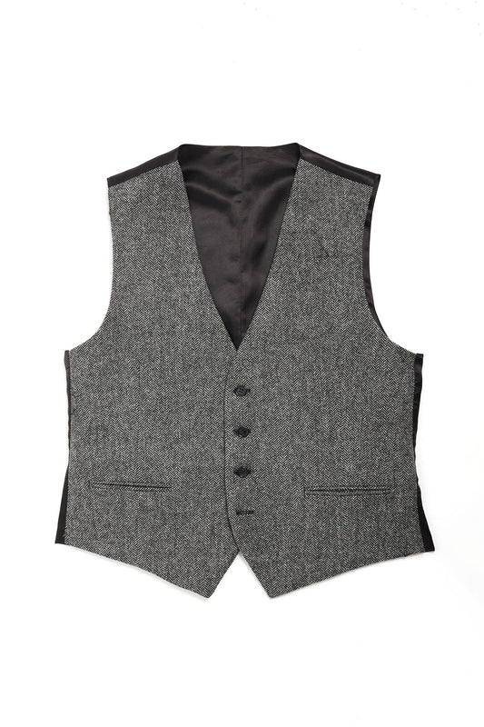 Chaleco Traje espiga gris