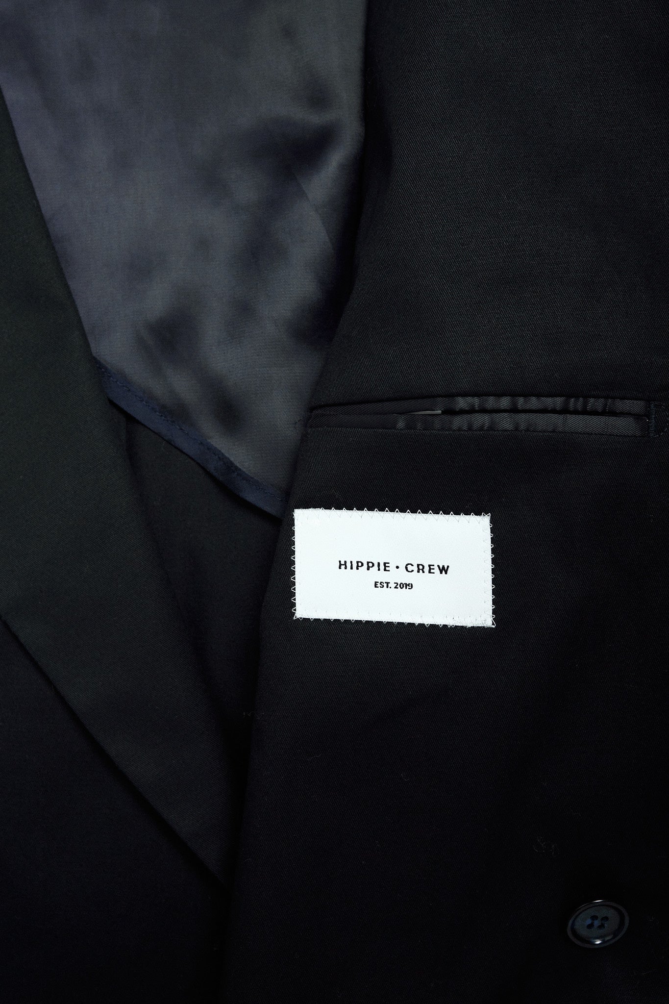 Americana Traje cruzado algodón azul marino