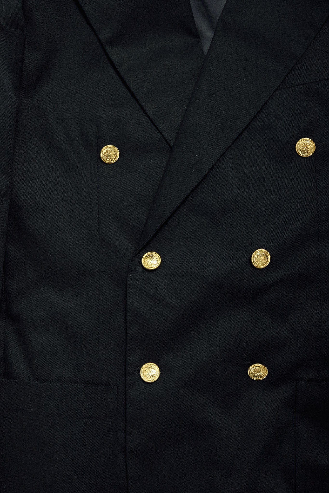 Americana Traje cruzado algodón azul marino