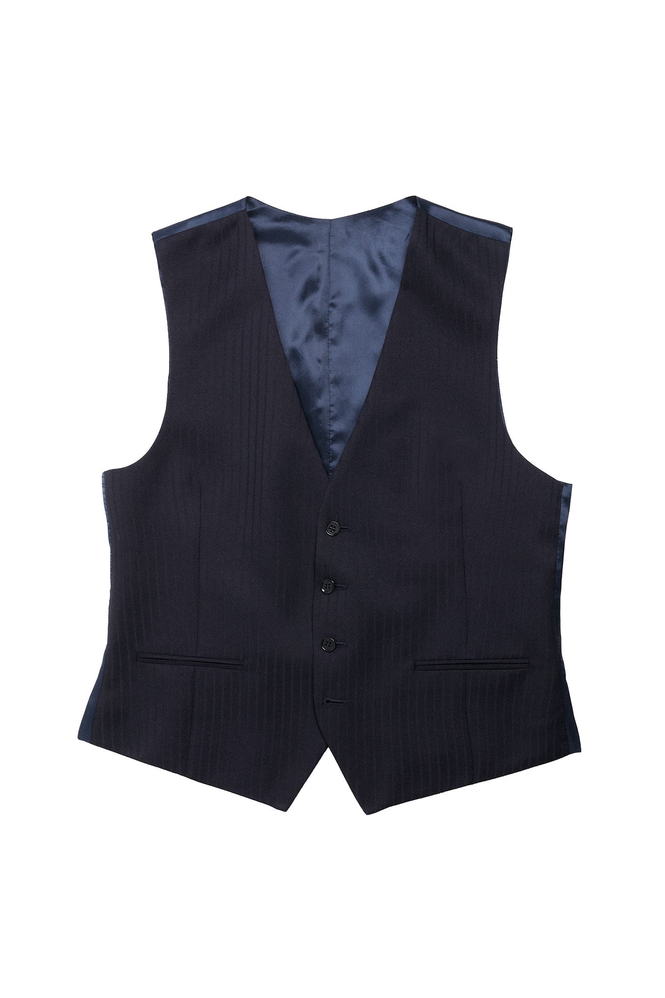Chaleco Traje azul noche raya Drago