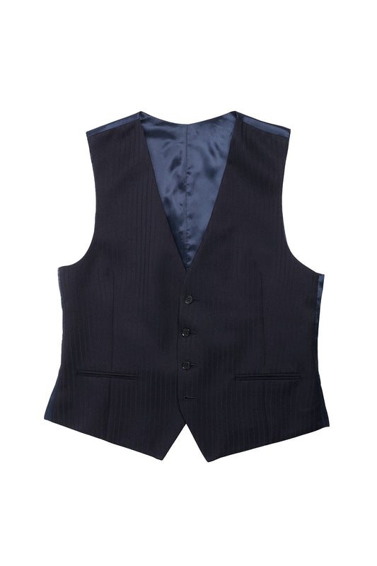 Chaleco Traje azul noche raya Drago