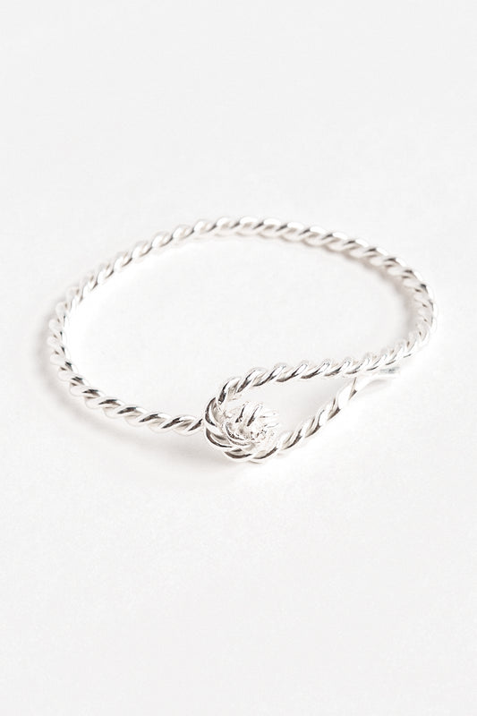 Pulsera plata espiral nudo