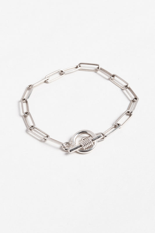Pulsera plata cadena eslabones