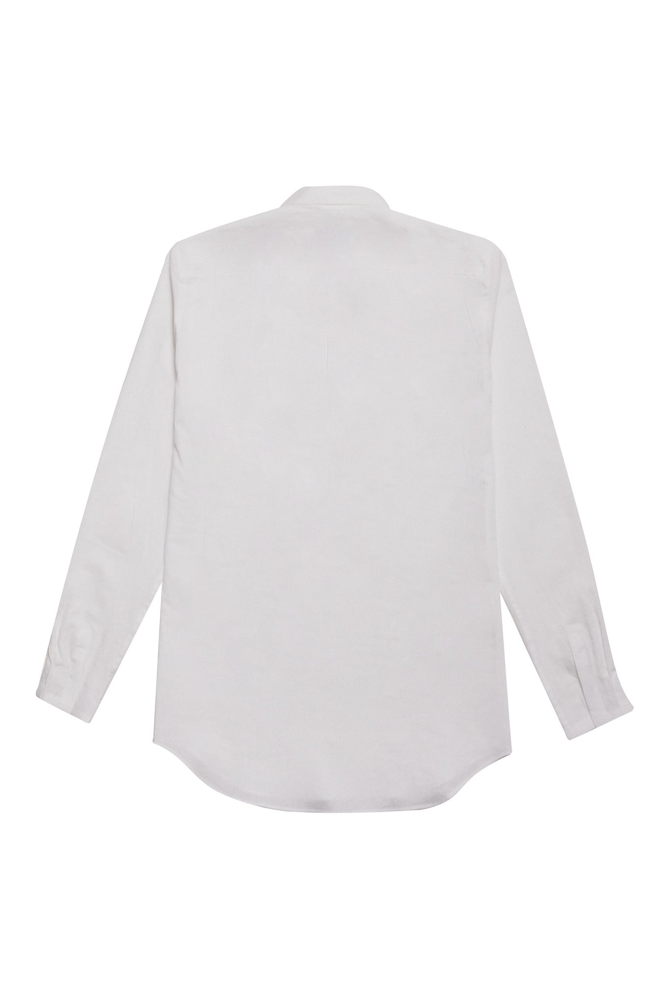 Camisa polera lino broches blanca