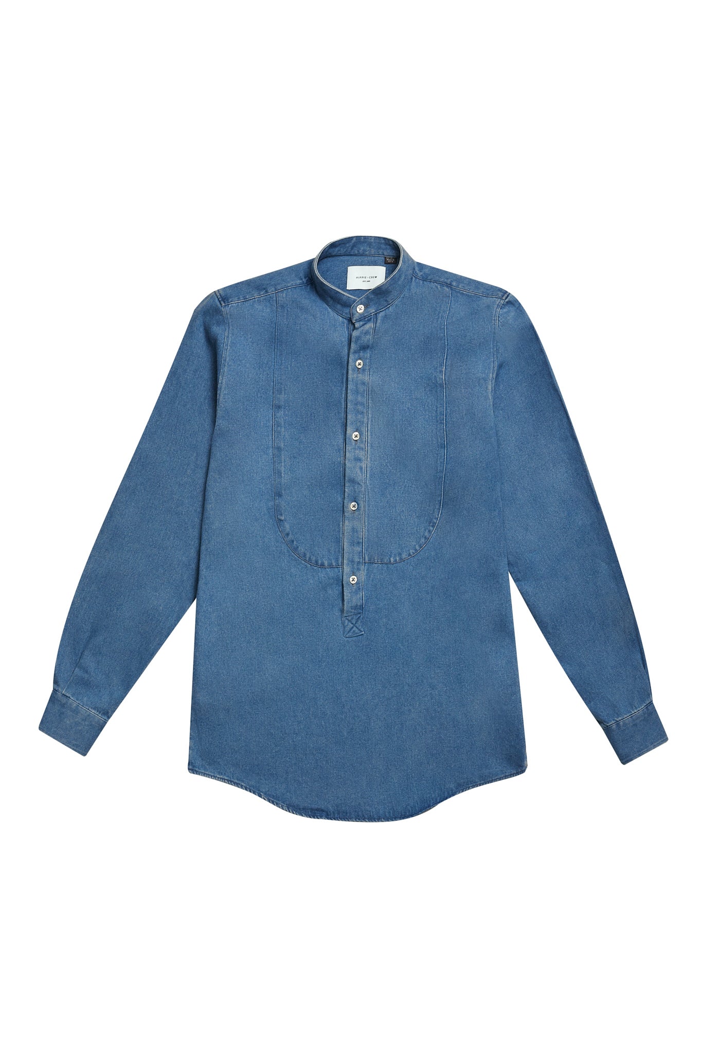Polera denim pechera