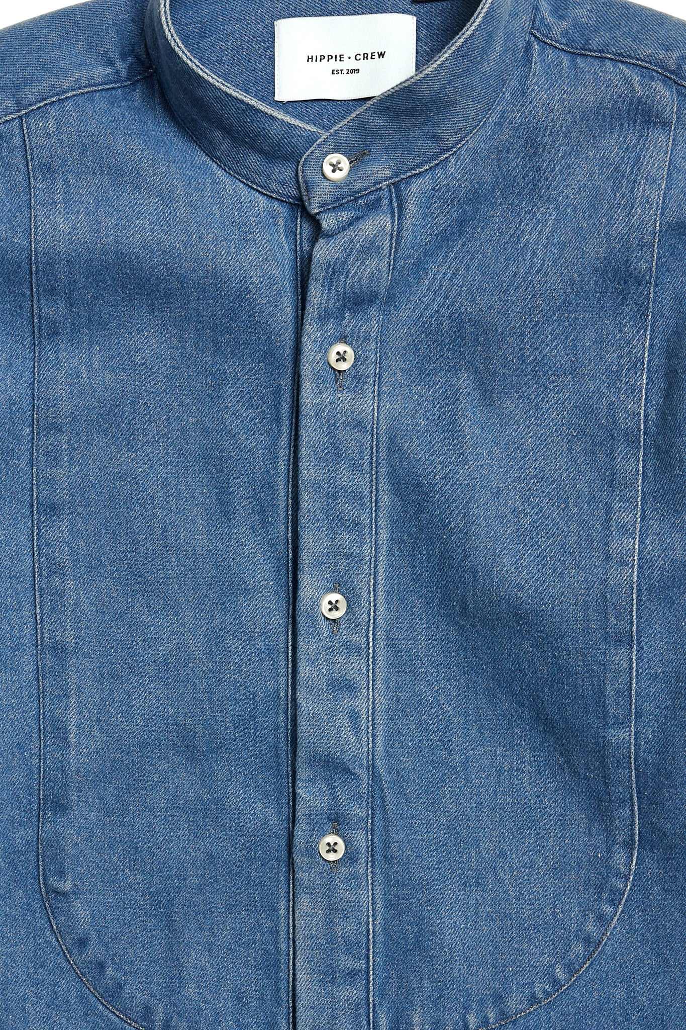 Polera denim pechera