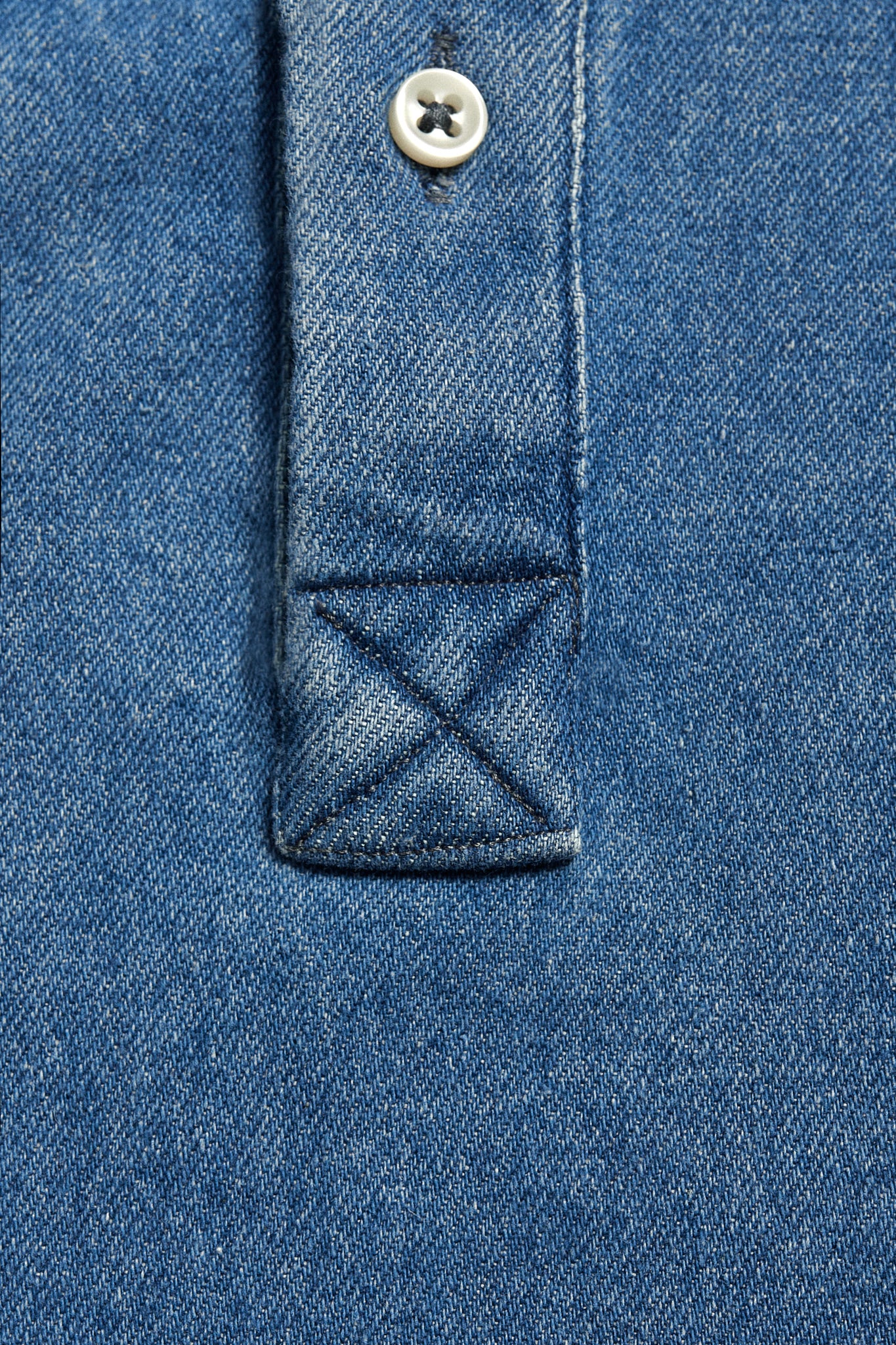 Polera denim pechera