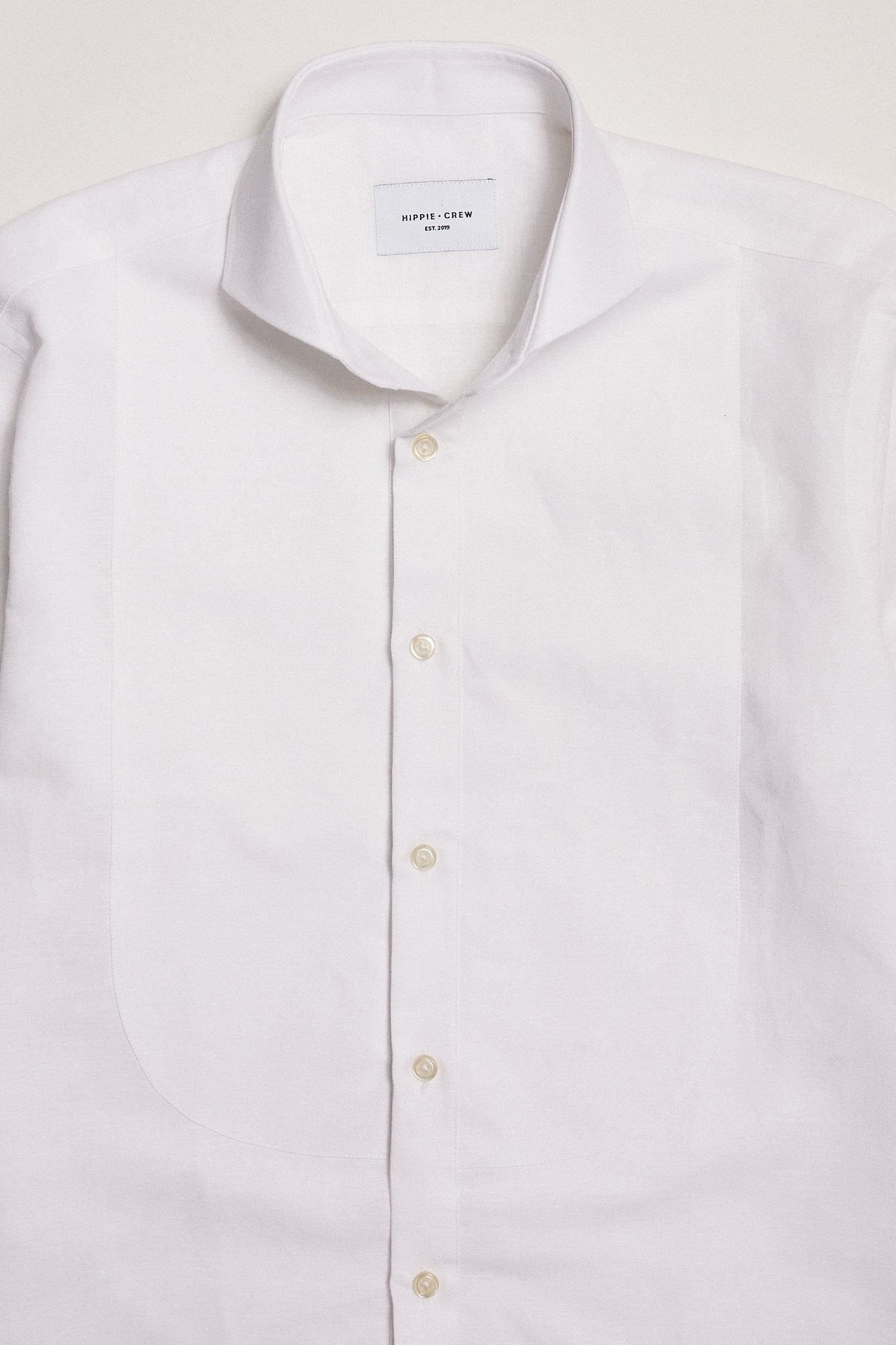 Camisa lino pechera blanca