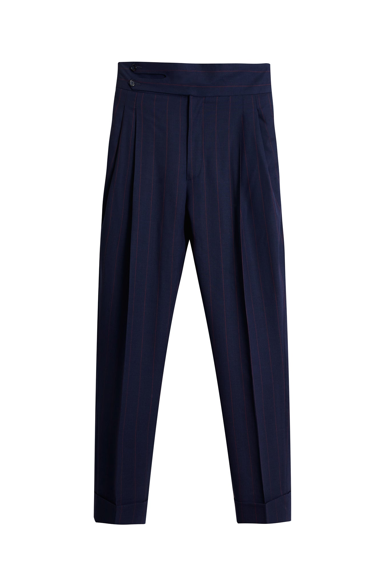 Pantalón traje azul marino diplomático raya burdeos Carnet