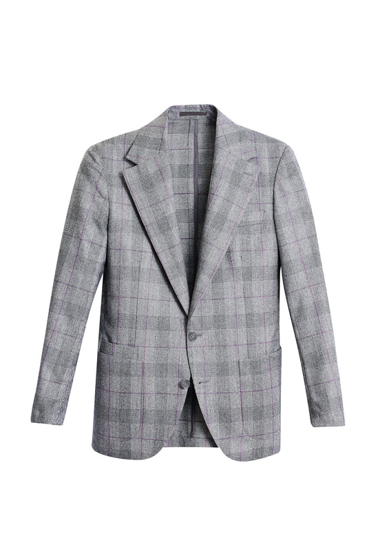 Americana traje gris Príncipe de Gales Vitale Barberis