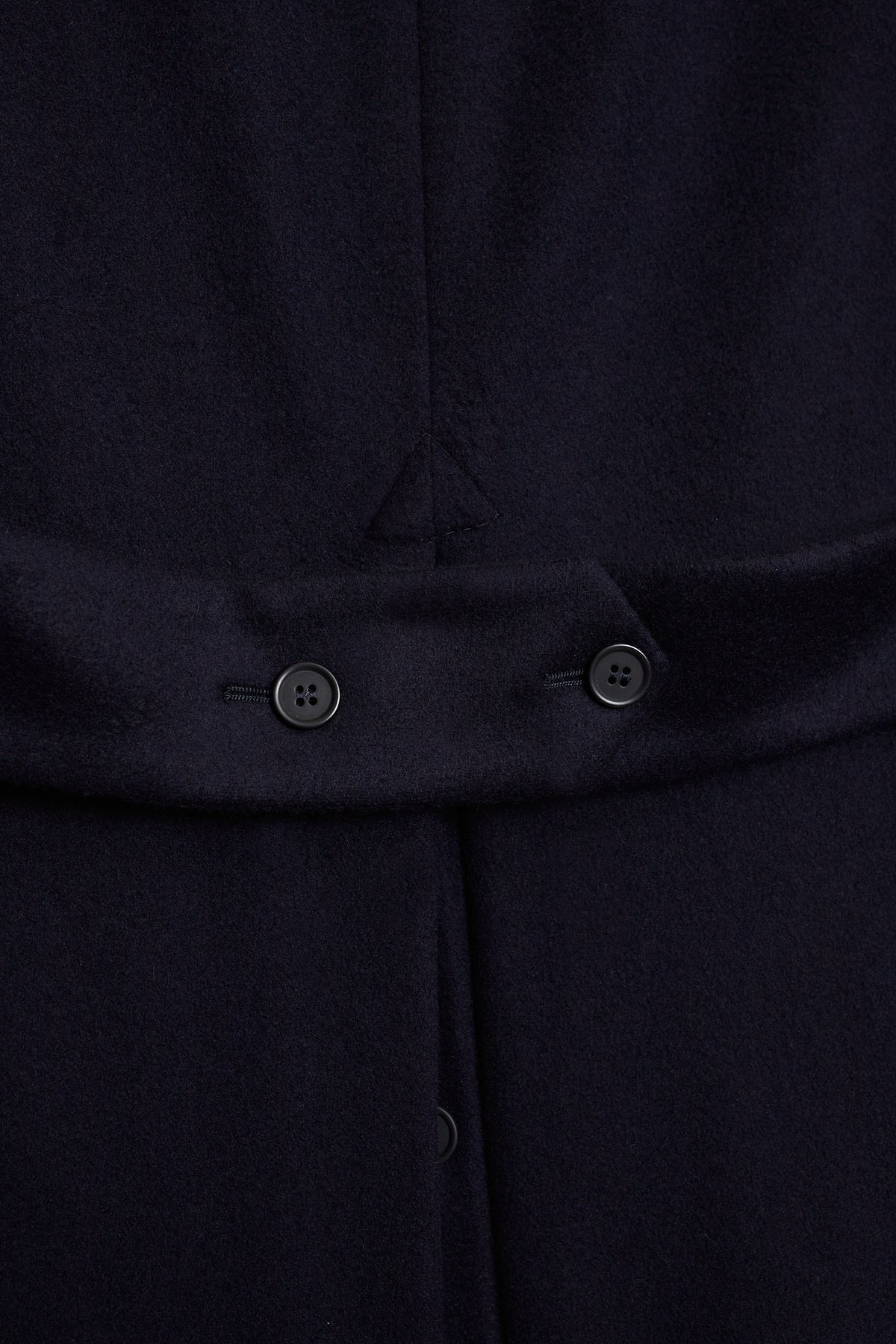 Abrigo cruzado lana cashmere azul marino