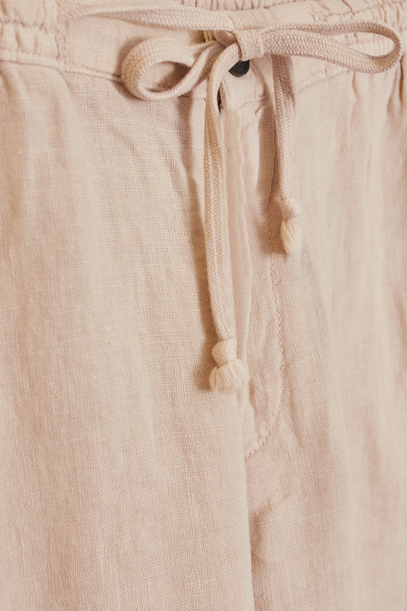 Pantalón jogger lino beige