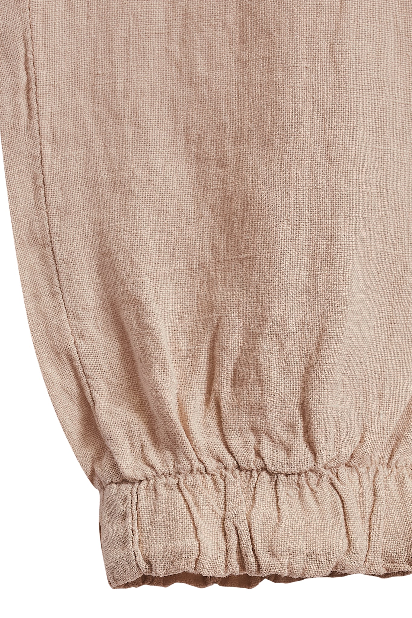 Pantalón jogger lino beige
