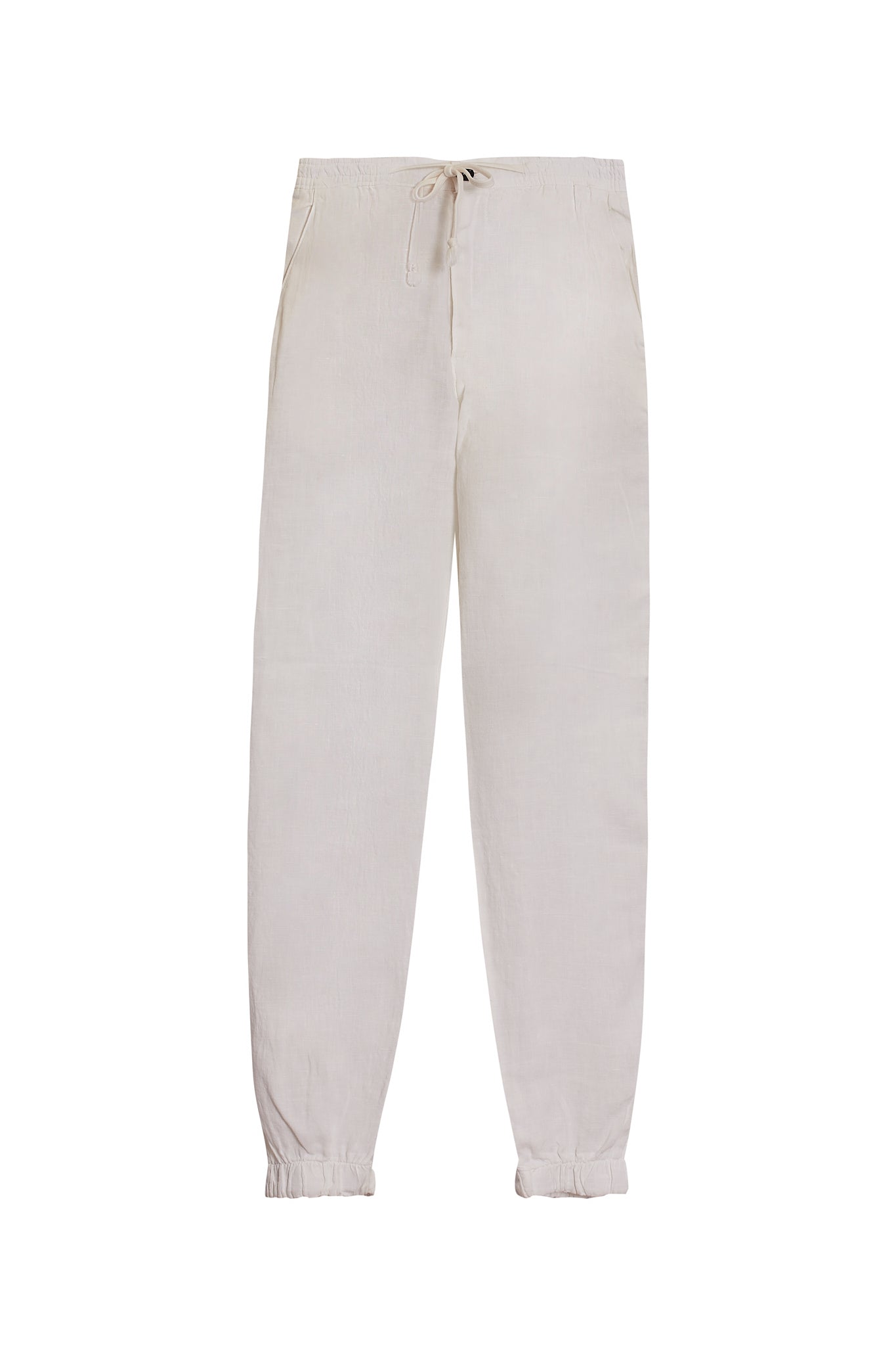 Pantalón jogger lino blanco