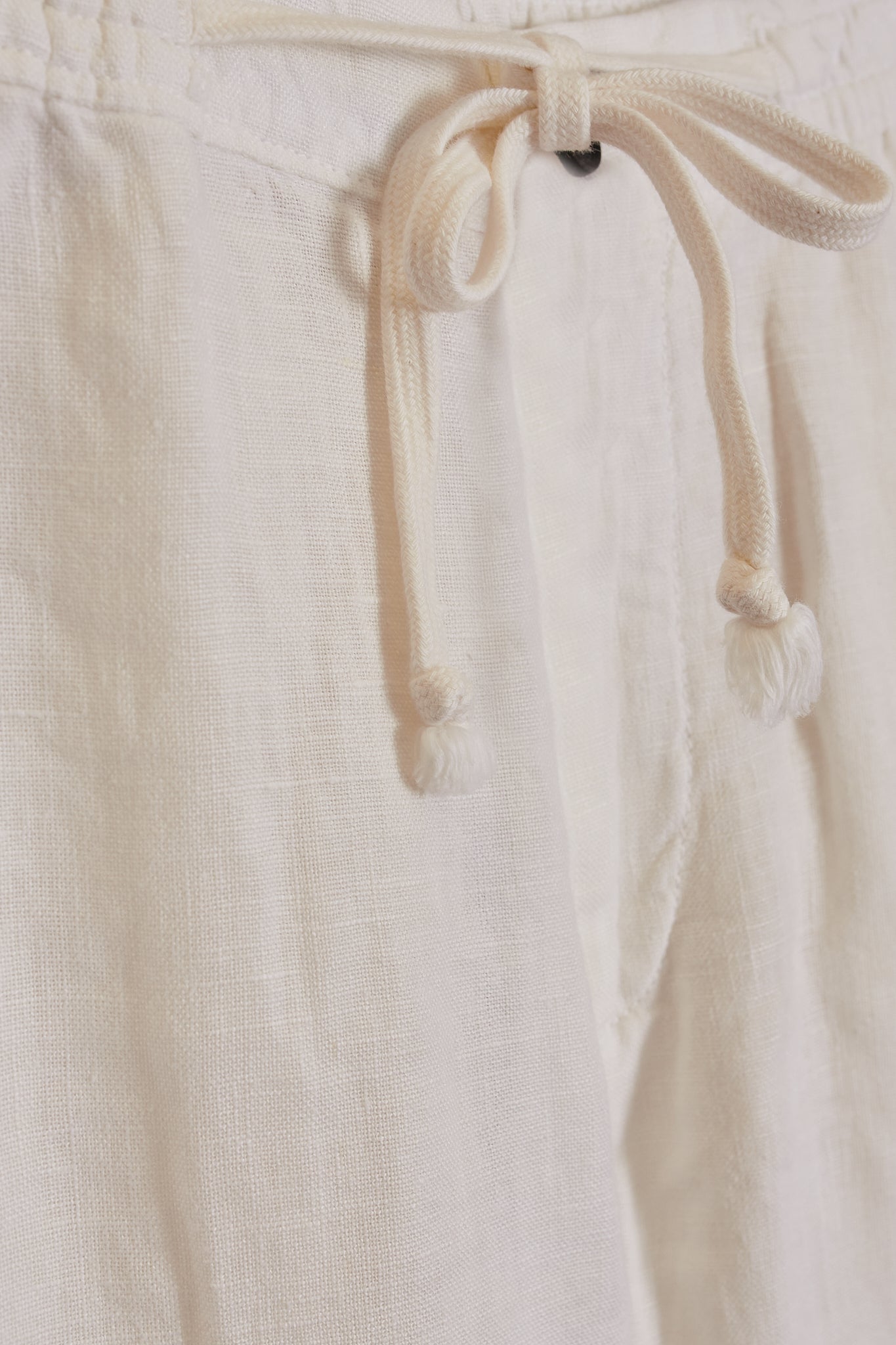 Pantalón jogger lino blanco